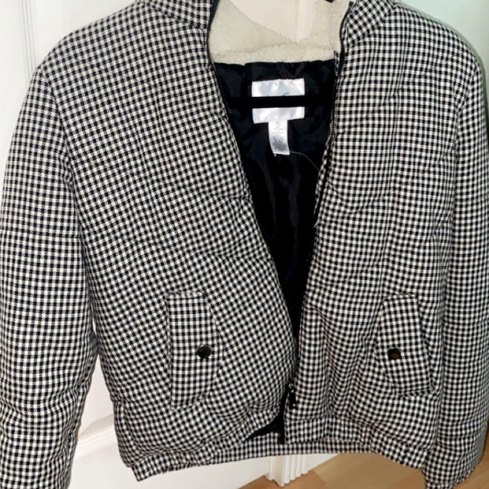 tillys checkered puff jacket
